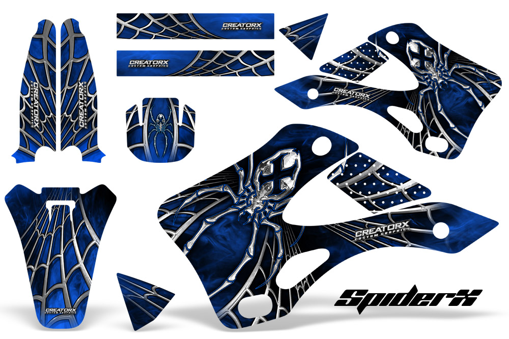 Kawasaki KX 250 99-02 Graphics Kit SpiderX Blue